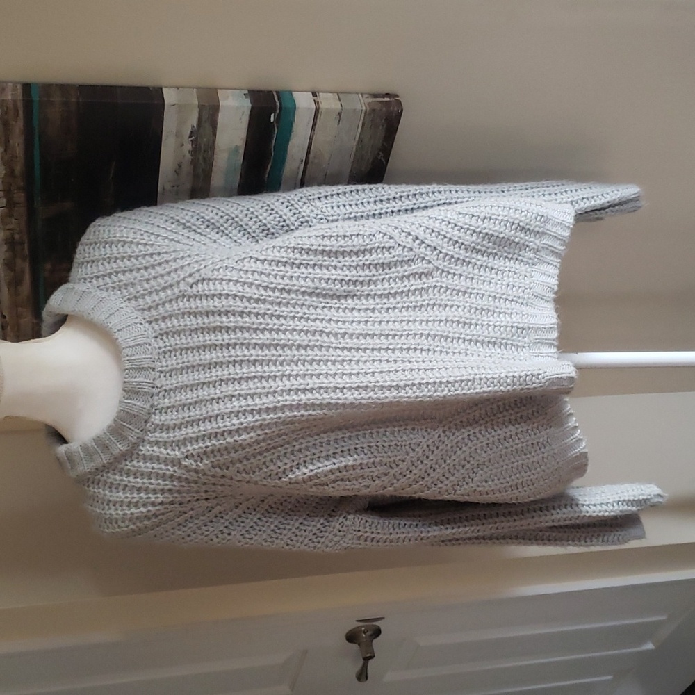 Oversized high low chunky sweater